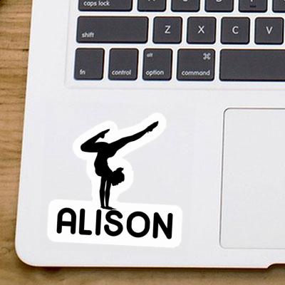 Sticker Alison Yoga Woman Notebook Image