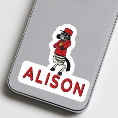 Zebra Sticker Alison Image