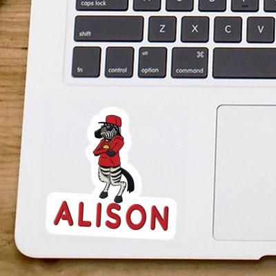 Sticker Alison Zebra Notebook Image