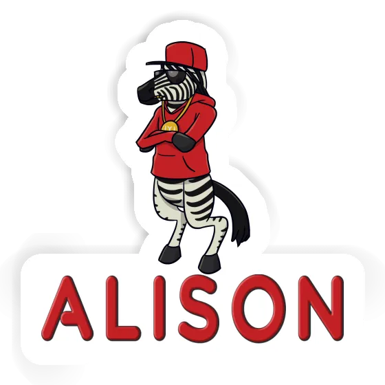 Sticker Alison Zebra Laptop Image