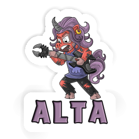 Alta Aufkleber Rockendes Einhorn Image