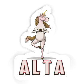 Yoga-Einhorn Aufkleber Alta Image