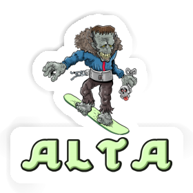 Alta Sticker Snowboarder Image