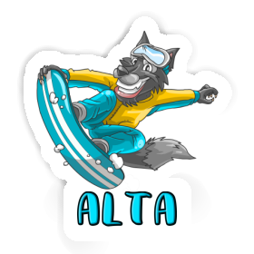 Aufkleber Alta Snowboarder Image