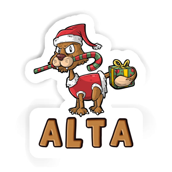 Autocollant Alta Chat de Noël Gift package Image