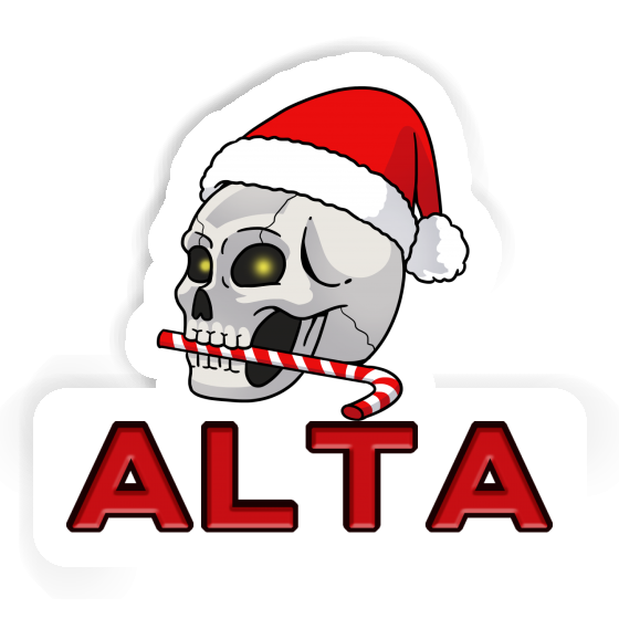 Aufkleber Weihnachtstotenkopf Alta Laptop Image