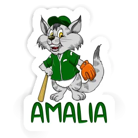 Sticker Amalia Baseball Cat Image