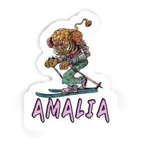 Sticker Amalia Telemark Skier Image