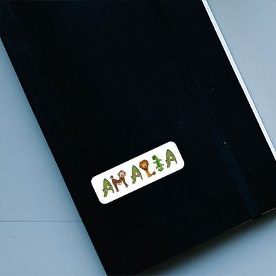 Aufkleber Amalia Tierschrift Laptop Image