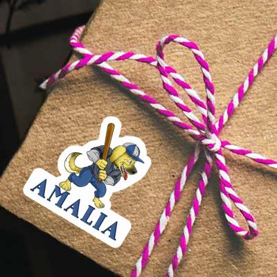 Amalia Sticker Baseball-Hund Notebook Image