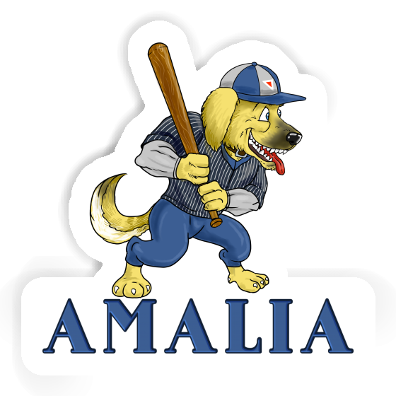 Amalia Sticker Baseball-Hund Laptop Image