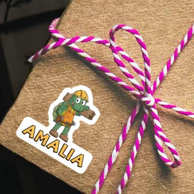 Sticker Amalia Construction worker Gift package Image