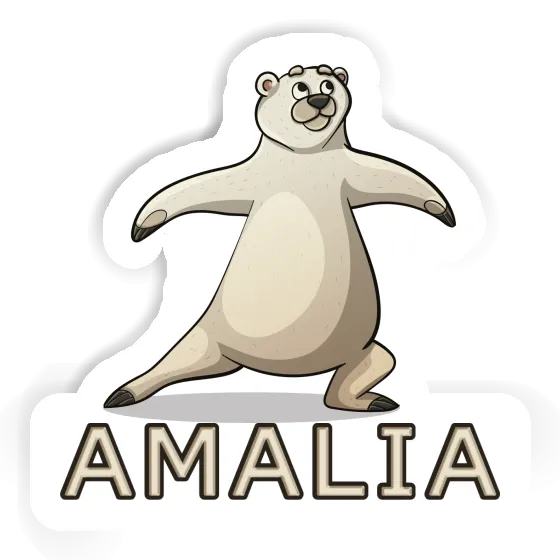 Yoga Bear Sticker Amalia Notebook Image