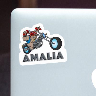 Sticker Motorbike Rider Amalia Notebook Image