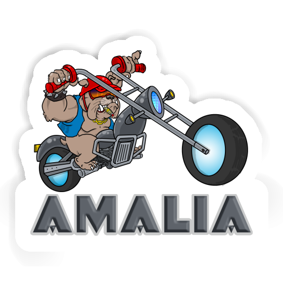 Sticker Motorbike Rider Amalia Notebook Image