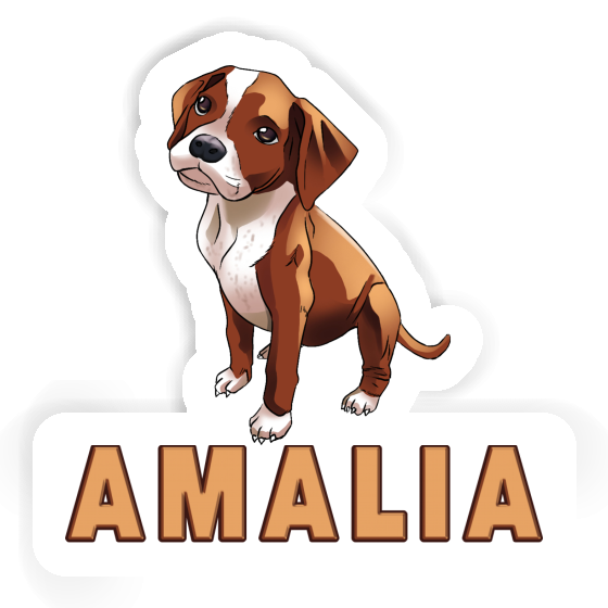 Amalia Sticker Boxer Dog Notebook Image