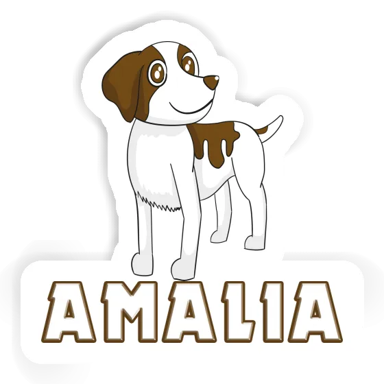 Autocollant Amalia Bretagne chien Image