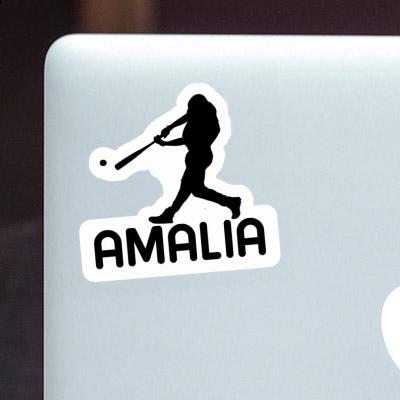 Baseballspieler Aufkleber Amalia Laptop Image