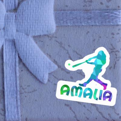 Sticker Baseball Player Amalia Notebook Image