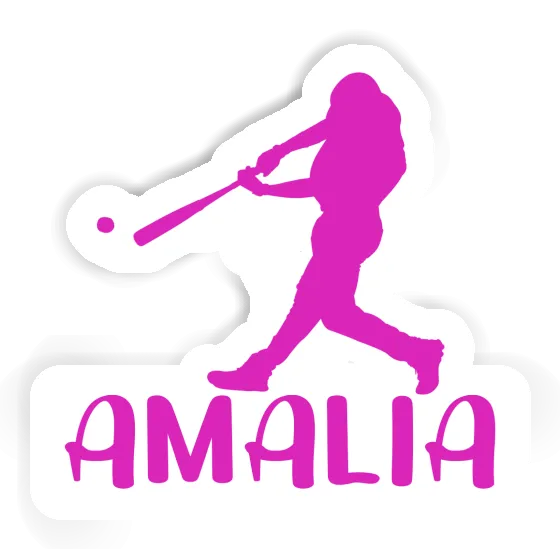 Amalia Sticker Baseball Player Notebook Image