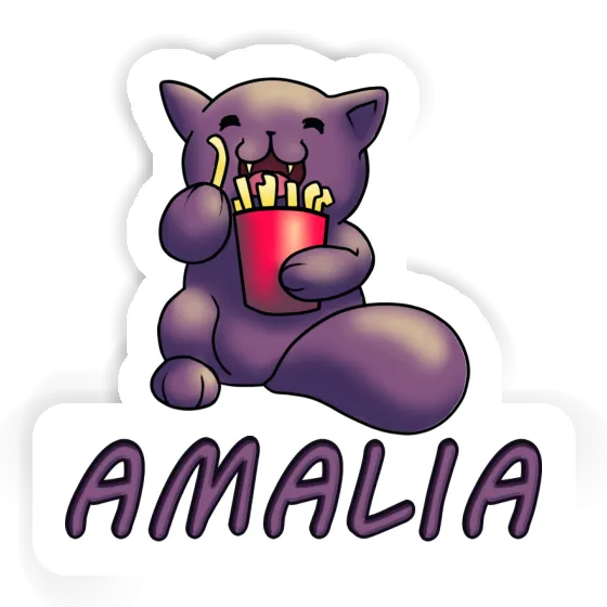 Sticker Amalia French Fry Cat Laptop Image