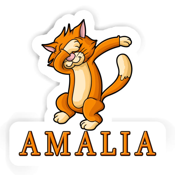 Amalia Sticker Dabbing Cat Notebook Image