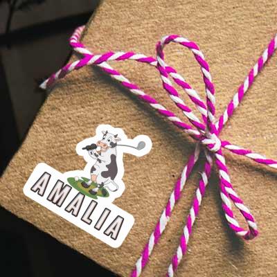 Sticker Golf Cow Amalia Notebook Image