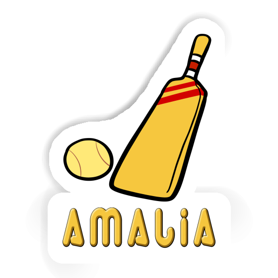 Sticker Amalia Cricket Bat Image