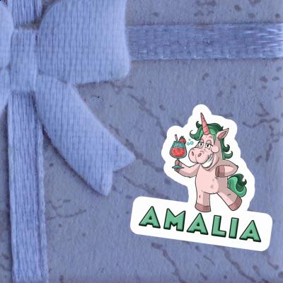 Autocollant Amalia Licorne festive Notebook Image