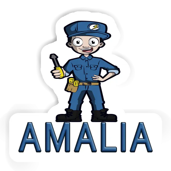 Sticker Electrician Amalia Notebook Image