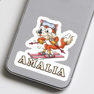 Skifahrer Aufkleber Amalia Laptop Image