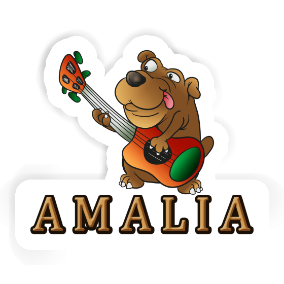 Amalia Sticker Gitarrenhund Notebook Image