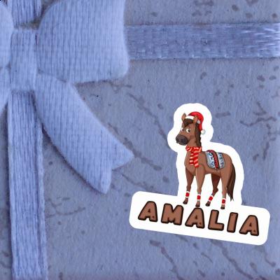 Amalia Autocollant Cheval de Noël Laptop Image