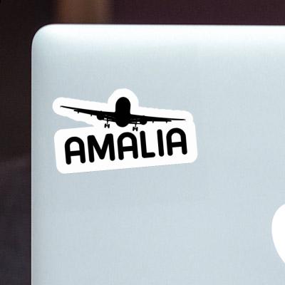 Sticker Amalia Flugzeug Notebook Image