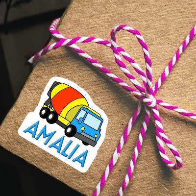 Amalia Sticker Mixer Truck Notebook Image