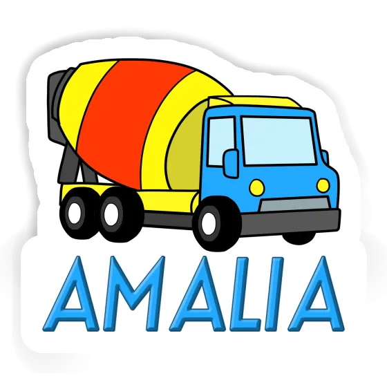 Amalia Sticker Mixer Truck Notebook Image