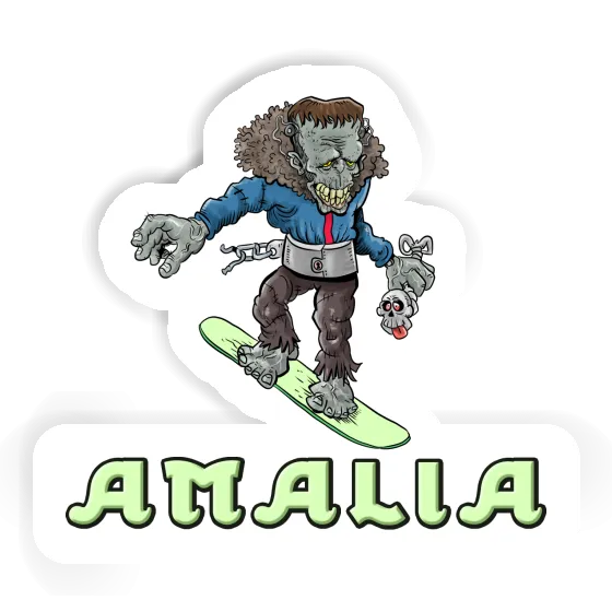 Autocollant Snowboardeur Amalia Notebook Image