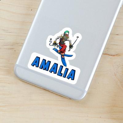 Skifahrer Sticker Amalia Notebook Image