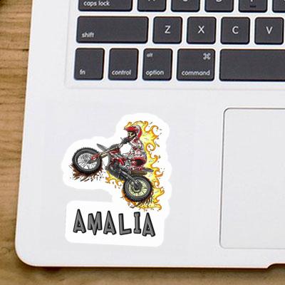 Motocross Rider Sticker Amalia Notebook Image