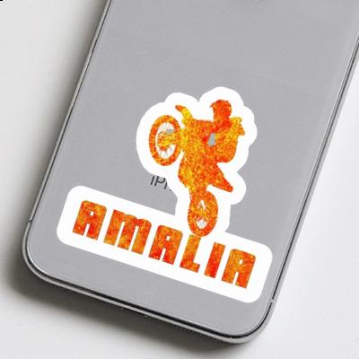 Motocross Rider Sticker Amalia Notebook Image