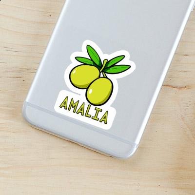 Amalia Autocollant Olive Notebook Image