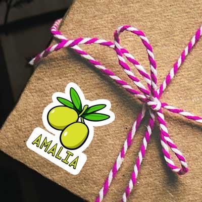 Amalia Sticker Olive Notebook Image