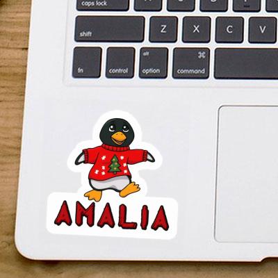 Amalia Autocollant Pingouin de Noël Laptop Image