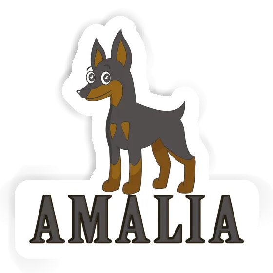 Amalia Autocollant Pinscher Laptop Image