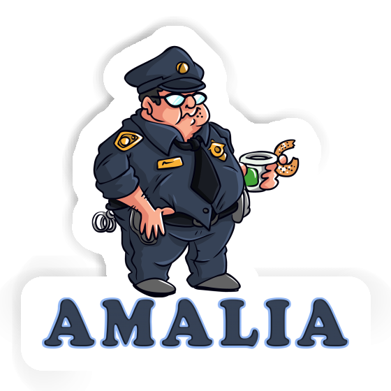 Sticker Amalia Police Officer Gift package Image