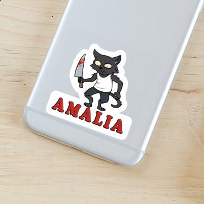 Sticker Amalia Psycho Cat Notebook Image