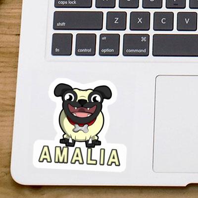 Sticker Amalia Pug Notebook Image