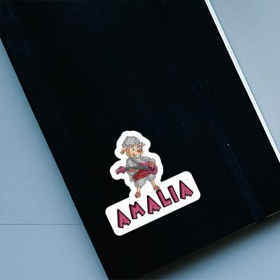 Sticker Amalia Guitarist Notebook Image