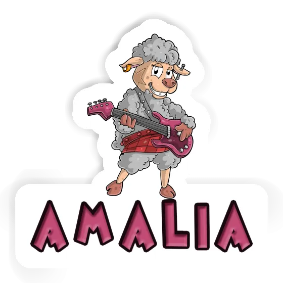 Sticker Amalia Guitarist Image