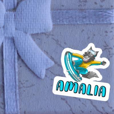 Sticker Amalia Snowboarder Notebook Image